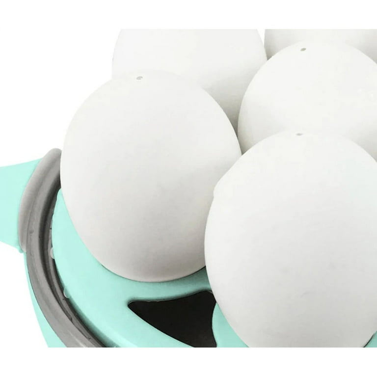 Elite Gourmet EGC-007 Rapid Egg Cooker, 7 Easy-To-Peel, Hard, Medium, Soft Boiled  Eggs, Poacher, Omelet Maker, Auto Shut-Off, Al