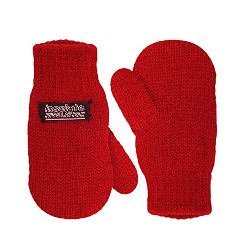 red toddler mittens