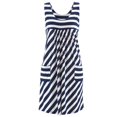 thumbnail image 1 of Fashion striped dress summer dress loose simple sleeveless dress women's clothingM Gao Jinjia LED, 1 of 2