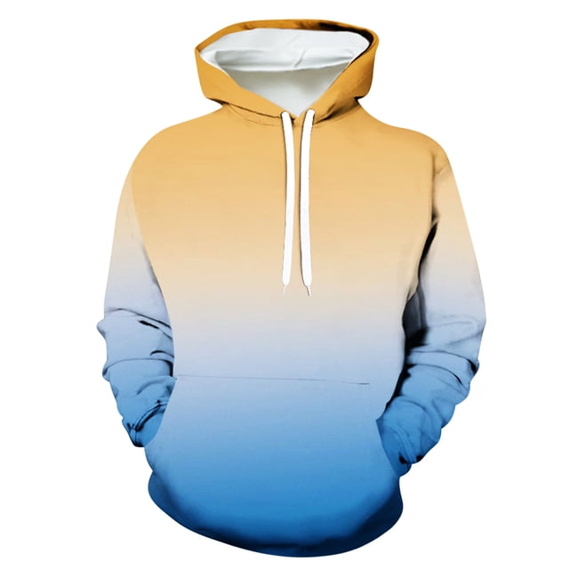 Penkiiy Chandails à Capuche pour Hommes Liquidation Hommes Mode Décontractée Chandails à Capuche d'Halloween Col Rond Imprimé Chandail Manches Longues Hauts Chandail Bleu Clair y2k Chandails à Capuche Hommes