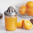 thumbnail image 5 of Hariumiu Juicer Lid 2pcs Juicer Portable Wide Mouth Jar Screw Lid Food Grade Stainless Steel Lemon Orange Fruit Juicing Tool Kitchen Gadgets Screw Lid Juicer, 5 of 8