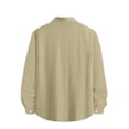 thumbnail image 4 of lcziwo Mens Long Sleeve Shirt Upf 50+ Sun Protection Fishing Button down Outerwear Solid Color Going Out Tops with Chest Pocket Yellow S, 4 of 9