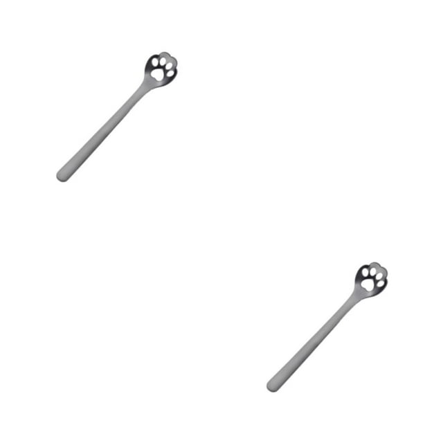 Guardoinrt Essential Tea Spoon Set Exquisite Stainless Steel Teaware For Home Essential Cat's Claw Black 1 2Set