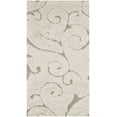 thumbnail image 3 of SAFAVIEH Florida Doug Floral Vines Geometric Shag Area Rug, Cream/Beige, 2'3" x 4' - Transitional Modern Design, Cream & Beige, Non-Shedding & Easy Cleaning, Ultra Plush Thick Pile, Ideal for Living, 3 of 18
