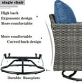 thumbnail image 5 of Ovios Outdoor Patio Furniture Set with 360 Degree Swivel Rocking Chairs 7 Pieces All Metal Frame Weather Wicker Patio Sectional Sofa with Coffee Table, 5 of 9