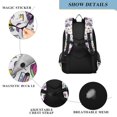 thumbnail image 4 of FORMRS Unisex School Backpack 17" Student Travel Bag with Laptop Compartment, Purple Doodle Pattern, 4 of 7
