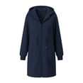 thumbnail image 7 of IUYRTFE Women's Long Zip Up Hoodie Jacket with Pockets Casual Lightweight Hooded Coat, 7 of 7