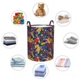 thumbnail image 3 of Lsque Rock Music pattern Laundry Hamper Basket, Tall Woven Rope Hamper Basket for Clothes, Lightweight Storage Basket, Collapsible Waterproof-Medium, 3 of 8