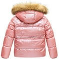 thumbnail image 2 of Chrisuno Girl's Coat Hooded Kids Winter Parka Outwear Warm Cotton Jacket Pink 8, 2 of 5