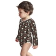 thumbnail image 3 of Xecao Skulls And Red Eyeballs Print Baby unisex-baby Cotton Long-sleeve Bodysuits-3 Months, 3 of 6