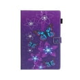 thumbnail image 3 of Cowithday Case for Samsung Galaxy Tab S8 2022 and Tab S7 2020 11" (SM-X700/X706/T870/T875/T876/T878) with Pencil Holder [Auto Wake/Sleep] Stand Magnetic Smart PU Leather Cover, Purple Flower Butterfly, 3 of 9