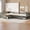 Gray, variant on MODERNLUXE Twin Size Platform Bed with Drawers, L Shaped 2 Beds in One, Natural