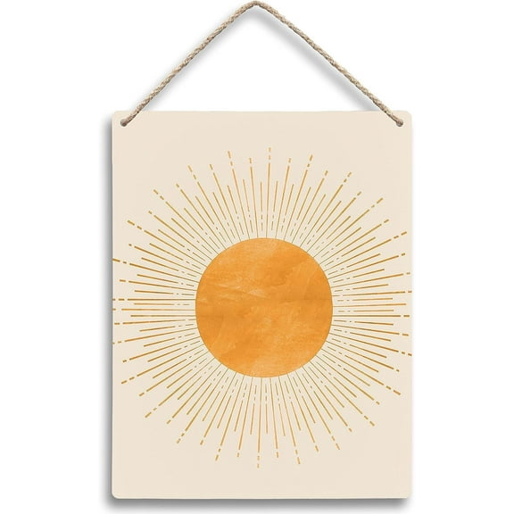 Boho Sun Sunshine Sunrise Sunset Wooden Signs 8x10, Boho Wall Hanging, Boho Wall Decor, Bohemian Wall Decor, Boho Nursery Wall Decor, Sun Wall Decor, Sunshine Nursery Decor, Mid Century Decor