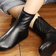 thumbnail image 6 of Waterproof PU Leather Slipper Socks for Women and Men Winter Warm Thick Fleece Lined Thermal Casual Home Carpet Socks, 6 of 9