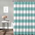 thumbnail image 2 of Classical Stripe Shower Curtain Teal Blue Shower Curtains for Bathroom Curtain Sets with Hooks Waterproof Fabric Bath Curtain Small Stall 36" X 72", 2 of 6