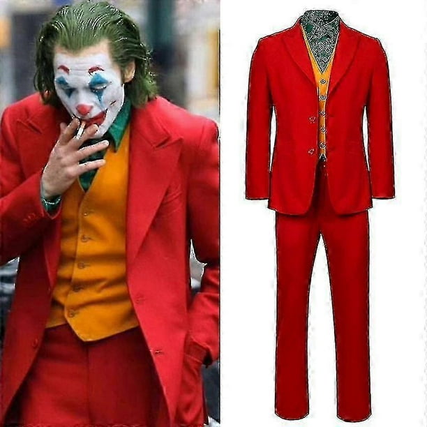 Movie Joker Cosplay Costume Arthur Fleck Full Set Halloween Fancy Dress Carnival Costume For Women And Kids