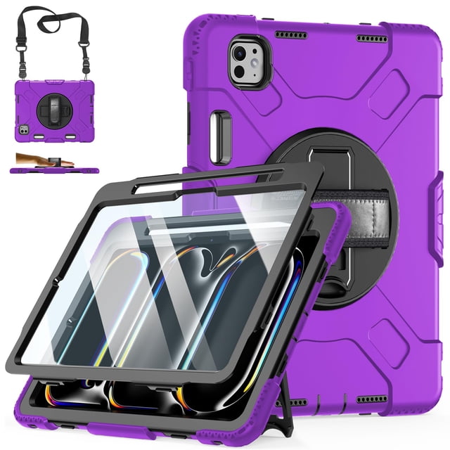 Funda Miesherk STOCK para iPad Pro 11 2024/25 con Soporte y Correa de Mano