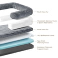 thumbnail image 2 of Cama para perros humanos EHEYCIGA, plegable, ortopédica, espuma viscoelástica, gris, 2 of 9