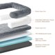 thumbnail image 2 of Cama para perros humanos EHEYCIGA, plegable, ortopédica, espuma viscoelástica, gris, 2 of 9
