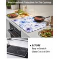 thumbnail image 4 of Stove Top Covers for Electric Stove 28.5x20.5 Inches, Purple Blue Spring Floral Heat Insulation Fireproof Glass Cooktop Protector, Summer Flowers Botanical Countertop Stovetop Cover for Kitchen, 4 of 8