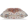 thumbnail image 3 of Boho Pillow Covers 20x20 Set of 2, Blue Orange Bohemian Carpet Pattern Outdoor Decorative Throw Pillows Linen Ethnic Design Vintage Farmhouse Cushion Cases for Couch Sofa Decor, 3 of 6