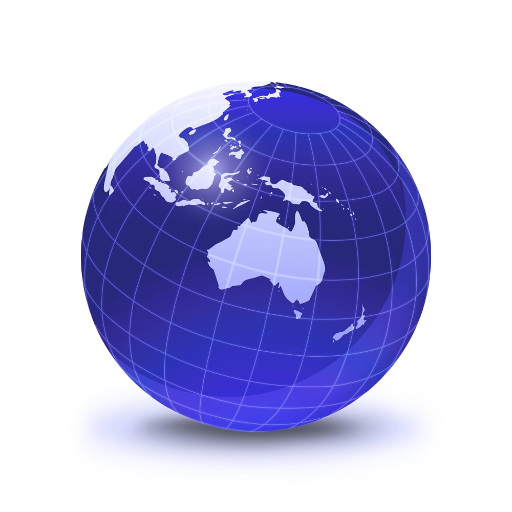 Stylized Earth Globe With Grid Showing Oceania And Australia Canvas Art Leonello Calvettistocktrek Images 29 X 29 Walmart Com Walmart Com