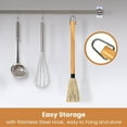 thumbnail image 6 of RUseeN 18 Inch BBQ Basting Mop with 4 Extra Replacement Heads, Grill Basting Mop Wooden Long Handle Perfect for BBQ Grilling Smoking Steak, 6 of 8