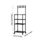 thumbnail image 3 of Estantería de cocina multicapa con estante de almacenamiento | Organizador de suelo para el hogar con ruedas | Carrito utilitario de plástico y acero para baño, sala de estar y organización del hogar, 3 of 6