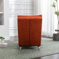 thumbnail image 2 of Syngar Modern Linen Chaise Lounge Chair, Orange, Ergonomic and Massage, 2 of 9