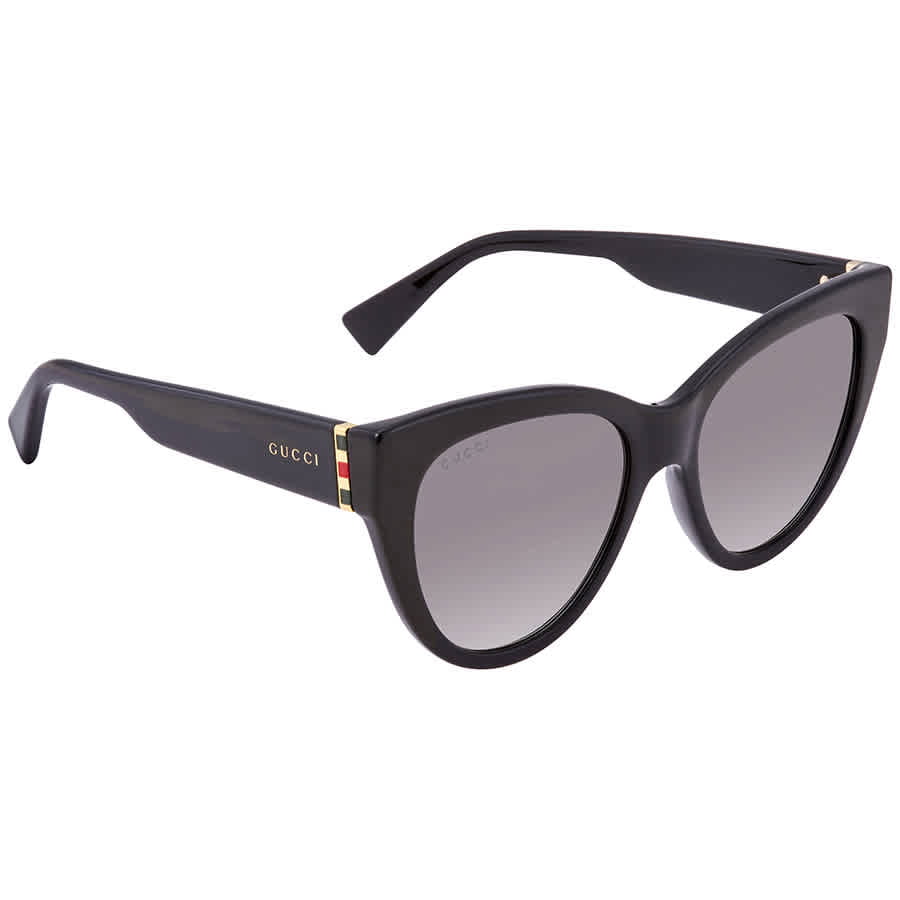 Gucci GG0460S 001 Black/Gold Cateye Sunglasses - Walmart.com