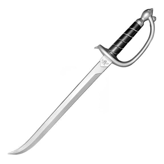 30" Caribbean Black and Silver Pirate Cutlass - Perfect for Costume Parties and Themed Events