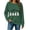 Army Green, variant on Womens Halloween Sweatshirt, Spooky Season Ghost Bat Long Sleeve Crewneck Sweatshirt Army Green S-2XL