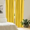 thumbnail image 3 of Ambesonne Yellow Window Curtains, Lines and Swirling Motifs, Each 28" W x 95" L, Yellow, 3 of 5