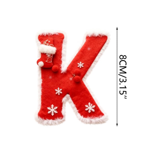 Decoraciones de Árbol de Navidad 26 Letras Personalizadas Colgante Colgante Ornamentos para Árbol de Navidad Árbol de Navidad Ornamentos