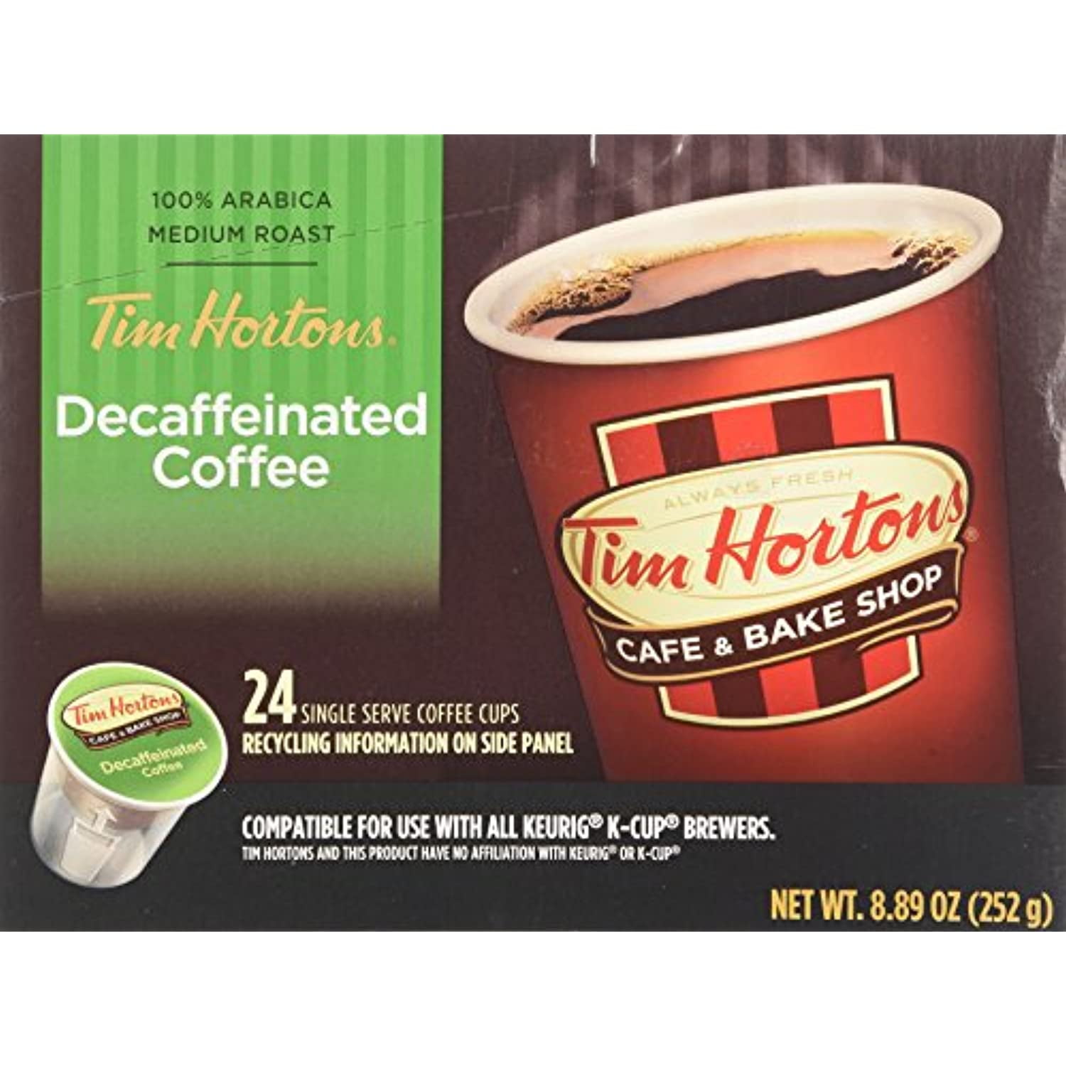 Buy Tim Hortons Decaf Single Serve Coffee 48 Count Packaging May Vary