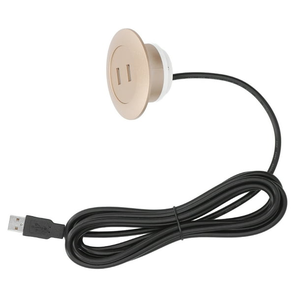 Toma de Carga USB para Sofá, Regleta Empotrada Con dos Puertos de Carga USB, Ideal para Sofá, Mesa, Mesita de Noche, Oficina y Hogar.