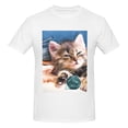 thumbnail image 4 of Bingfone Playful Cat Men'S Loose Fit Short-Sleeve Pocket T-Shirt, 4 of 7