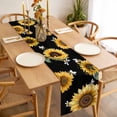 thumbnail image 3 of Table Runner 70 Inches Long for Kitchen Dining, Vintage Sunflowers Dresser Scarf Farmhouse, Dining Table Decorations for Wedding/Parties, Elegant Pastoral Botanical Watercolor 13 x 70 In, 3 of 8