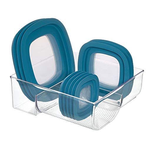 iDesign Plastic Kitchen Binz Food Container Lid Storage Organizer for