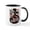 White/Black Inside, variant on CafePress - La Jefa The Boss Funny Sugar Skull Woman Mexican Mugs - 11 oz Ceramic Mug - Novelty Coffee Tea Cup