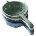 thumbnail image 3 of Troglfold colander 4pc Kitchen Strainer Colander Mixing Bowl with Handle Vegetable Basket,14.76"X8.46"X3.86", 3 of 10