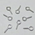 thumbnail image 5 of U8MO 400pcs Metal Screw Eye Pins Bails 14X7mm Half Drilled Hooks Eyelets Threaded Eye-Gold, 5 of 6