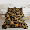 thumbnail image 2 of jejeloiu Western Farmhouse Camo Queen Comforter Set,Orange Mallard Duck Bedding Comforter Set For Teens Reversible 3 Pieces, 2 of 8