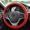 thumbnail image 4 of FH Group Soft Silicone Steering Wheel Cover with Textured Pattern and Anti-Slip Grip Design, UV-Resistant, Easy Installation, Durable, Waterproof & Odorless, Universal Fits 14.5" - 15.5" - Red, 4 of 4