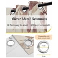 thumbnail image 6 of Eucalyptus Leaves Blackout Curtains 45 Inches Long for Bedroom, Brown Spring Botanical Aesthetic Thermal Insulated Room Darkening Black Out Window Curtain Panels Grommet Drapes for Living Room, 6 of 8