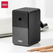 Manual Pencil Sharpener Pencil Sharpening Machine Hand Crank Pencil Sharpener with Stronger Helical Blade to Fast Sharpen,Black