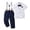 Navy, variant on Faraee Toddler Baby Boy Clothes Suit Gentleman Wedding Outfits Formal Dress Shirt with Bowtie Suspender Pants Size 1-5 Years Black