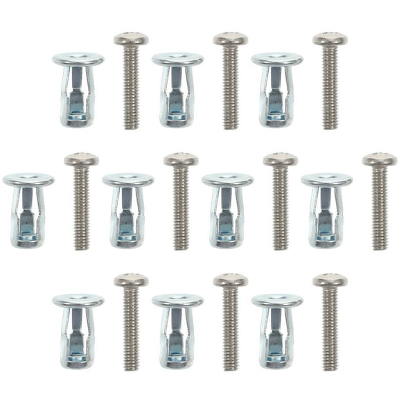 LOLIPPYY 10Pcs Screw in Anchors for Metal Door for Air Conditioners Silver 2.3X1.1X1.1In