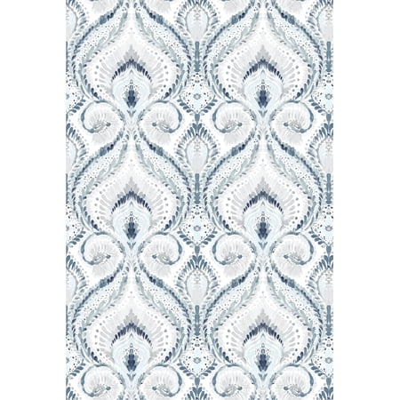 Wall Wear Peel and Stick Wallpaper Panels 16 x 24 in, 8-Pack, Twirls and Swirls Design, Removable Vinyl Wall Panels, Renter Friendly Home Decor