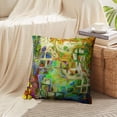 thumbnail image 3 of LALILO Throw Pillow Covers Colorful Rainbow Tiles Color Internet Art Cushion Cover 18" x 18", 2 Pack, 3 of 6
